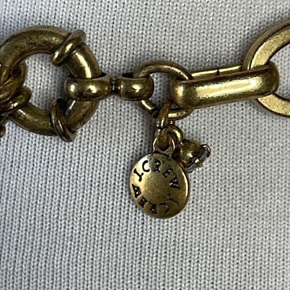 J Crew Caramel Olive Mint Green Beaded Collar Statement Necklace - Picture 5 of 6